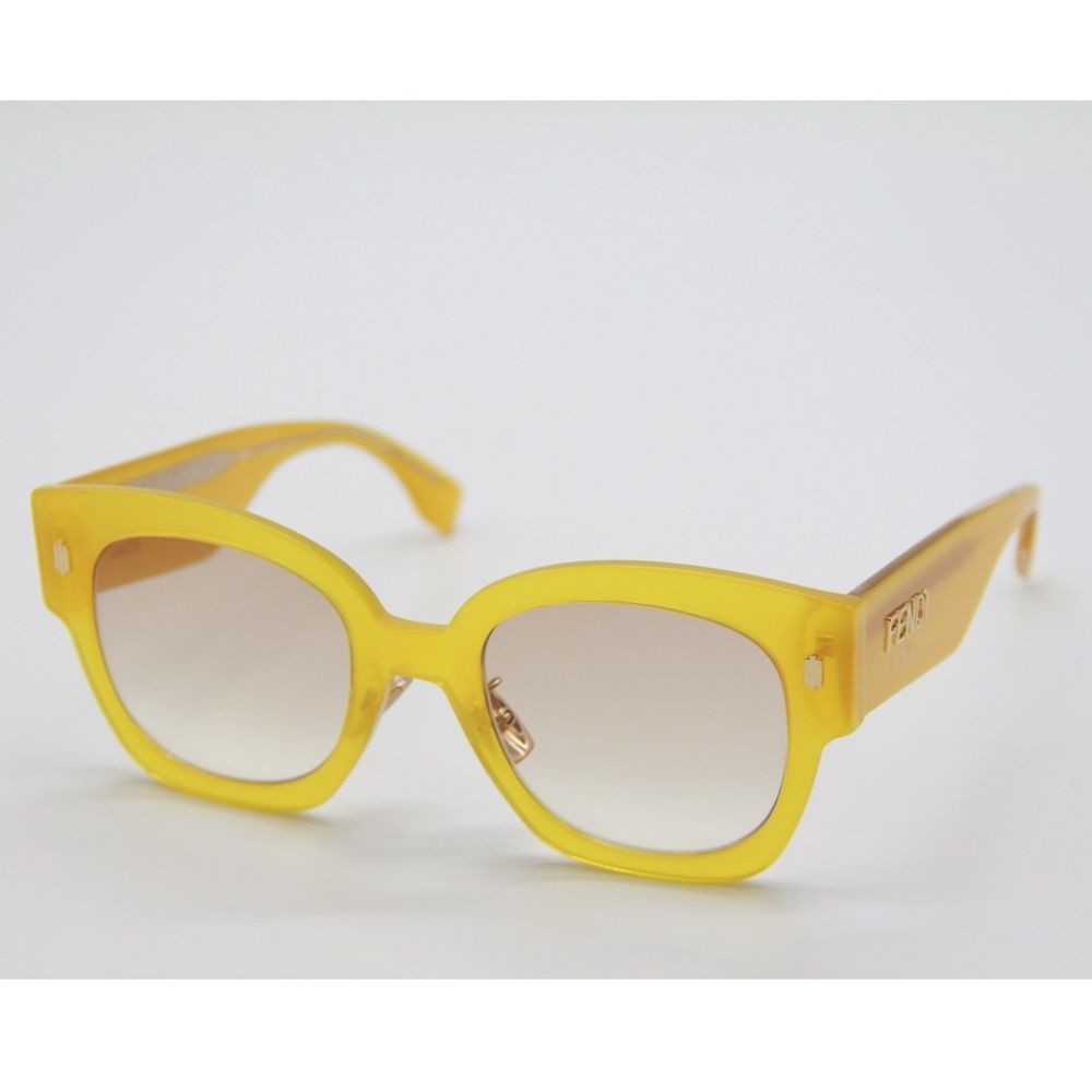 NEW FENDI FF0458/G/S 40G YELLOW SUNGLASSES FENDI FF 0458/G/S - Picture 5 of 12